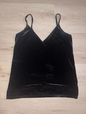 Old Navy Black Velvet V-Neck Cami Top